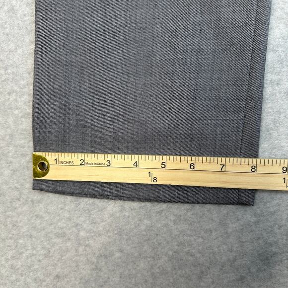 Kenneth Cole Wool Blend Suit Dress Pants Mens 34x30 Gray Flat Front Straight Leg - Picture 10 of 10